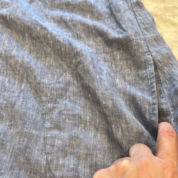 J. Jill | Love Linen 100% Linen Collared Shirt Dress | Cham | Petite Medium (MP) - Picture 9 of 13